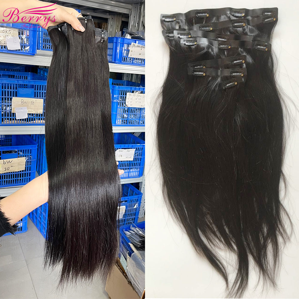 human hair seamless clip in